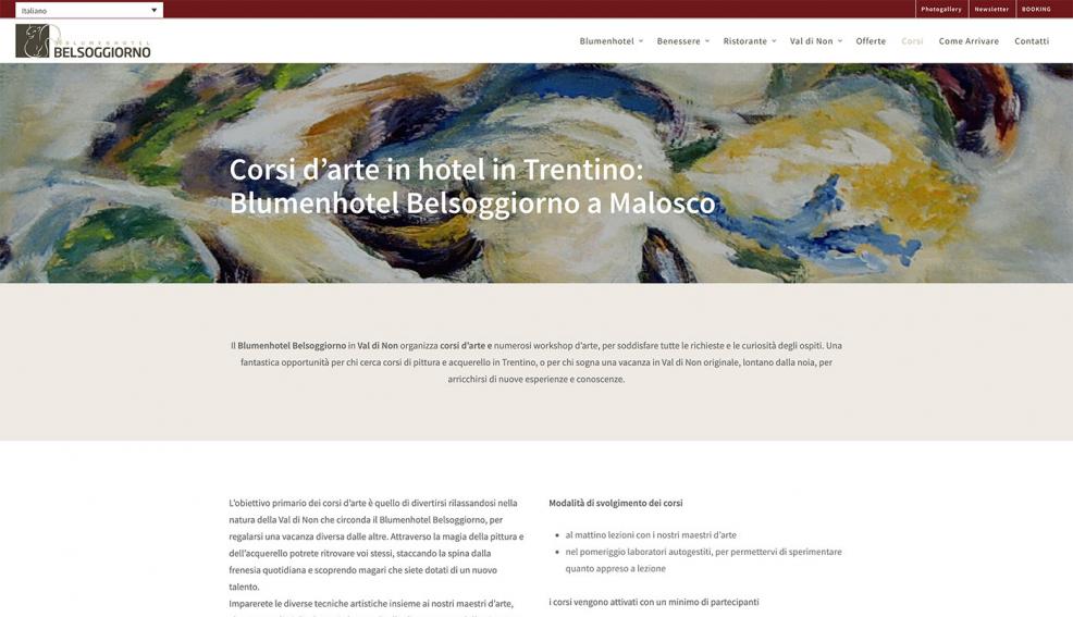 GBF costruzione sito web Blumen Hotel Belsoggiorno