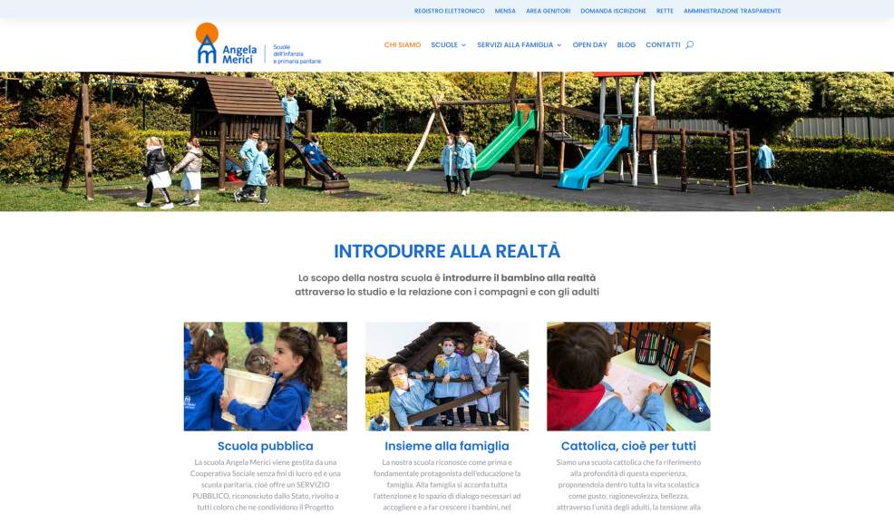 GBF Costruzione sito web Scuola Angela Merici